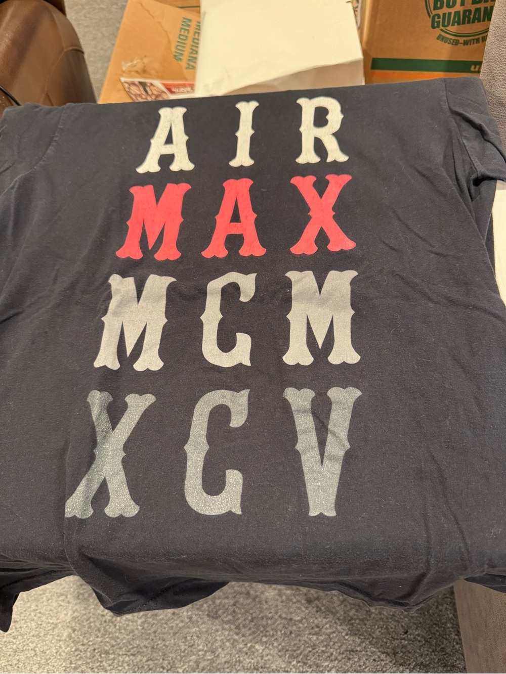 Nike Black Short-Sleeve Tee with AIR MAX Graphic